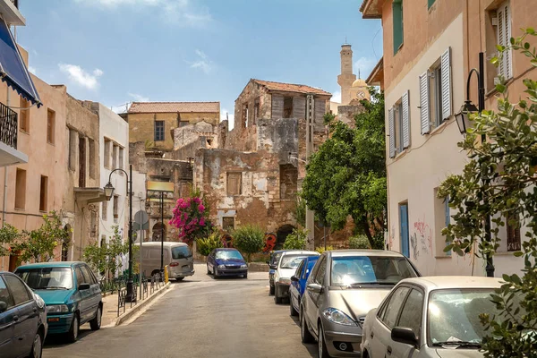 Oude Stads Straat Chania Griekenland Kreta — Stockfoto