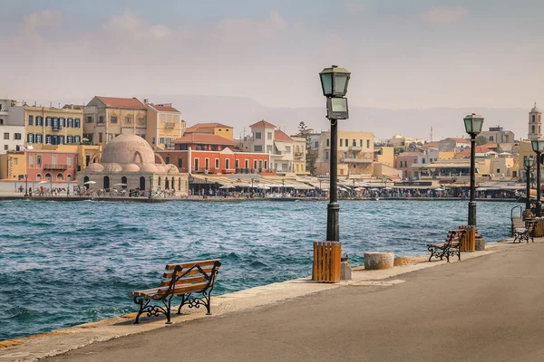 Old Seafront Chania Greece Crete — Stock Photo, Image