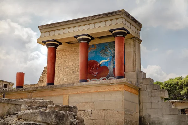 Pałacu Knossos Grecja Kreta Heraklion — Zdjęcie stockowe