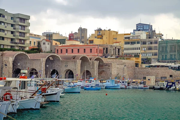 Old Docks Waterfront Heraklion Greece Crete — Stock Photo, Image