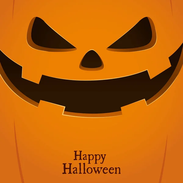 Ilustración Vectorial Fondo Halloween Primer Plano Sonriente Jack Linterna — Archivo Imágenes Vectoriales
