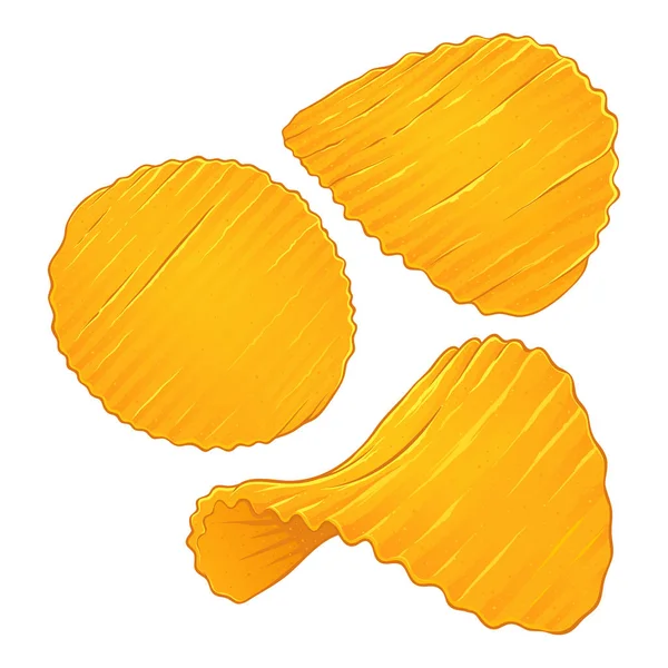 Potatis chips hand ritning Collection — Stock vektor