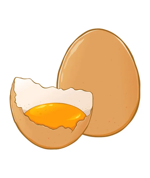 Eier handgezeichnete Illustration — Stockvektor