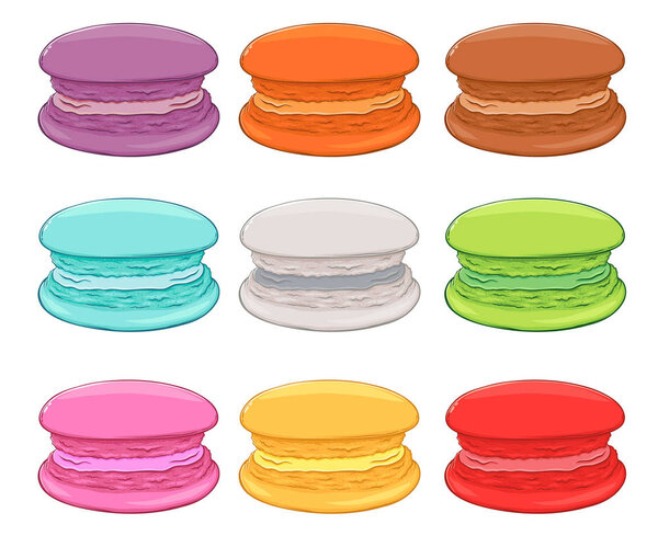 Macarroons Collection Hand Drawing