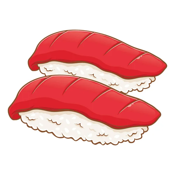 Thon Nigiri Sushi Illustration — Image vectorielle