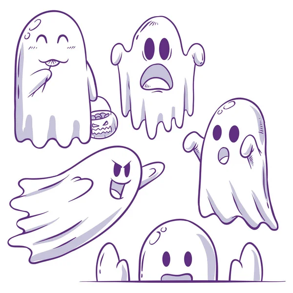 Ghost Doodle — Stock Vector