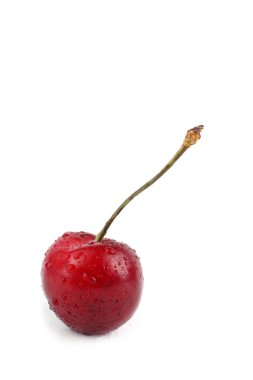 beyaz arkaplanda izole kirazlar