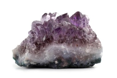 Ametist beyaz üzerine izole