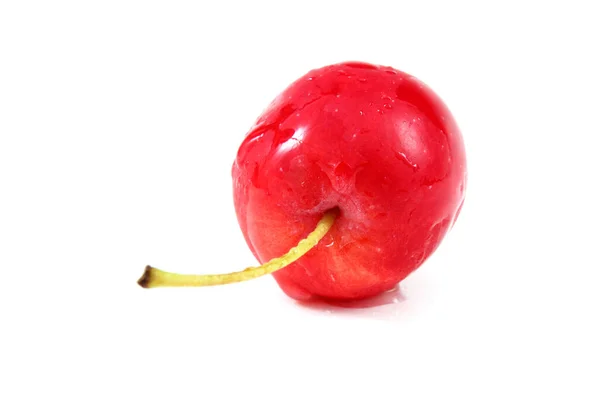 Pequeñas Manzanas Rojas Aisladas Sobre Fondo Blanco — Foto de Stock