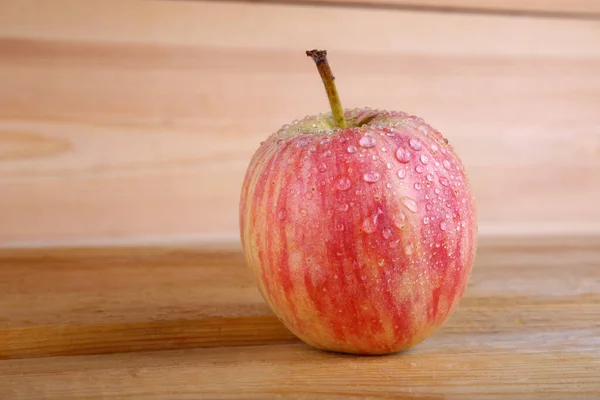 Äpplen Bordet Lantlig Stil — Stockfoto