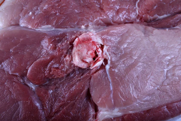 생돼지고기 고기를 클로즈업 — 스톡 사진
