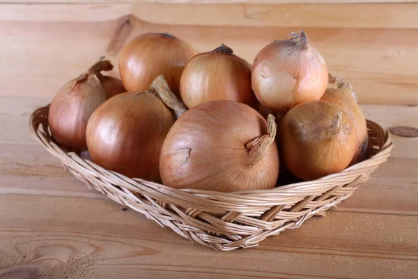 Onions Table Country Style — Stock Photo, Image