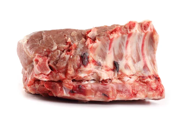 Schweineentrecote Isoliert Auf Weiß — Stockfoto