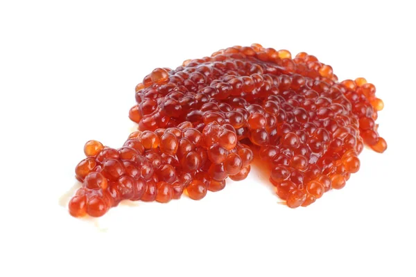 Caviar Vermelho Isolado Sobre Branco — Fotografia de Stock