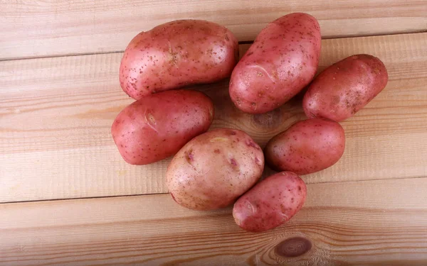 Pommes Terre Sur Table Récolte — Photo