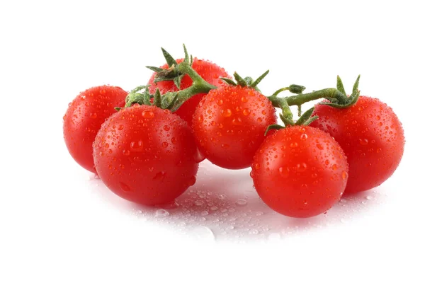 Tomates Fraîches Isolées Sur Fond Blanc — Photo