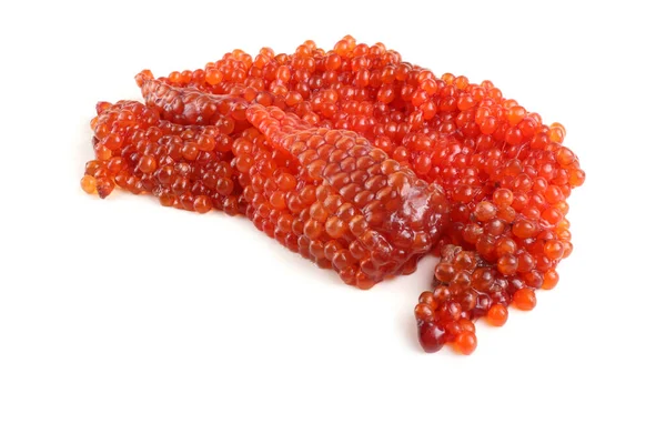 Caviar Vermelho Isolado Sobre Fundo Branco — Fotografia de Stock