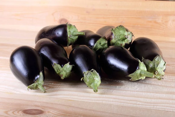 Aubergines Table Country Style — Stock Photo, Image