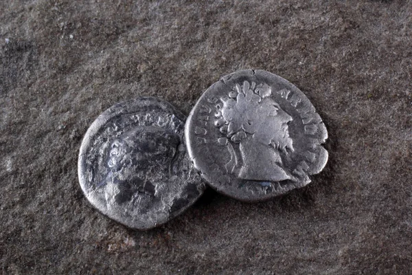 Стародавні Монети Римська Імперія — стокове фото