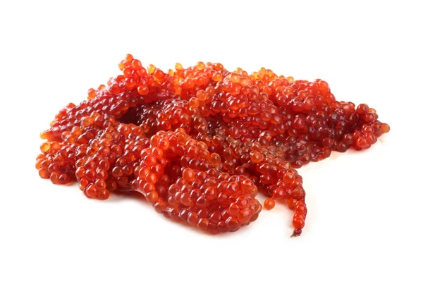 Caviar Rojo Aislado Sobre Fondo Blanco — Foto de Stock