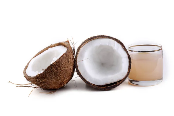 Coconut Halves Milk — Stock Photo, Image