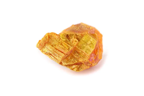 Orpiment Auripigment Arsenic Mineral Isolated White Royalty Free Stock Photos