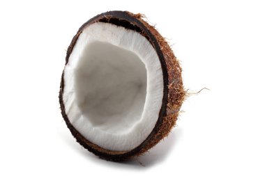 Hindistan cevizi beyaza yarı izole.