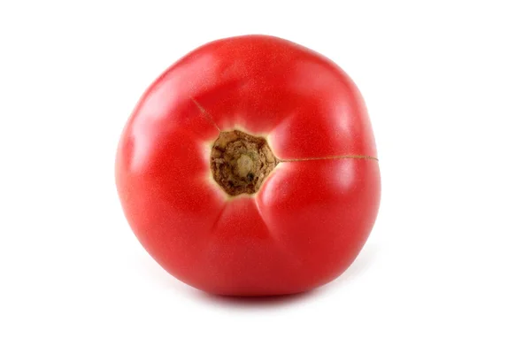 Rote Tomate Isoliert Auf Weiß — Stockfoto