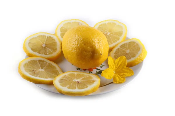 Kawałki Cytryny Cytryny — Zdjęcie stockowe