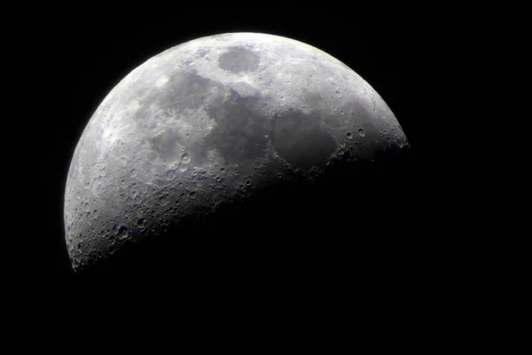 Mond Durch Teleskop Sehr Detailliert — Stockfoto