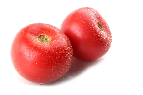 Leckere Reife Tomaten Auf Weißem Hintergrund — Stockfoto