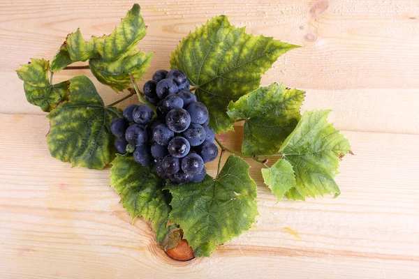 Black Wine Grape Table — Stock Photo, Image