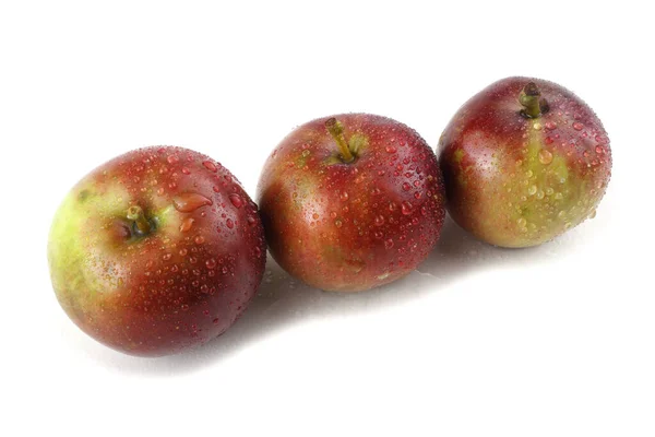 Zbliżenie Świeżych Dojrzałych Jabłek — Zdjęcie stockowe