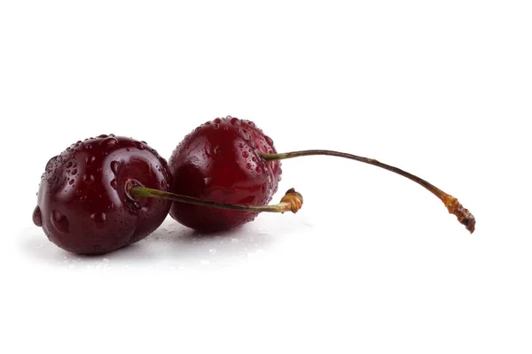 Cherries Isolated White Background — Stock Photo, Image