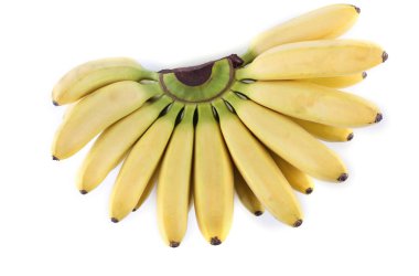 Beyaz arkaplanda izole muzlar