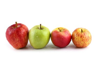 Fuji, gala, nene demircisi ve braeburn elmaları