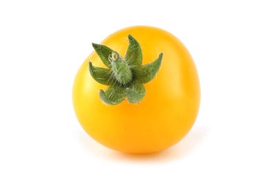 Beyaz arka planda lezzetli olgun domates