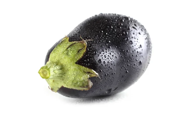 Aubergine Geïsoleerd Wit — Stockfoto