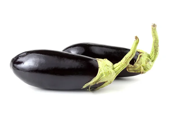 Close Ripe Fresh Aubergines — Stock Photo, Image