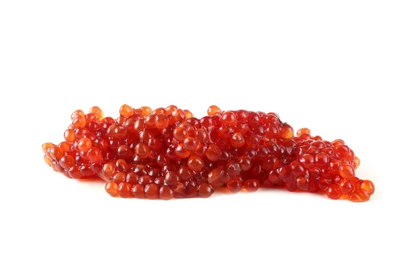 Caviar Vermelho Isolado Sobre Fundo Branco — Fotografia de Stock