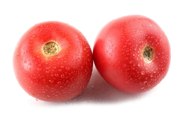 Tomates Mûres Savoureuses Sur Fond Blanc — Photo