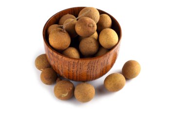 Longan beyaz üzerine izole