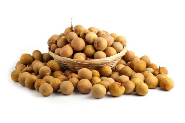 Longan beyaz üzerine izole