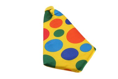 Beyaz üzerine izole palyaço kravatı