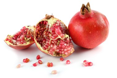 Beyaz üzerine izole edilmiş nar.