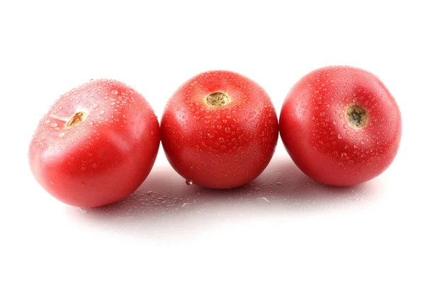 Tasty Ripe Tomatoes White Background — Stock Photo, Image