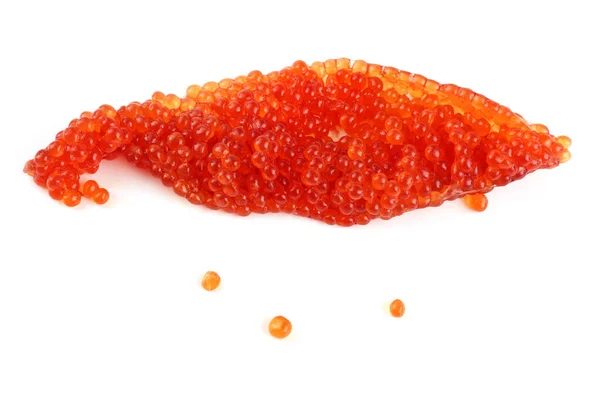 Caviar Rojo Aislado Blanco — Foto de Stock