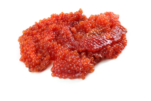 Caviar Rojo Aislado Sobre Fondo Blanco — Foto de Stock