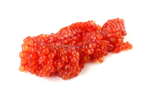 Caviar Vermelho Isolado Sobre Branco — Fotografia de Stock