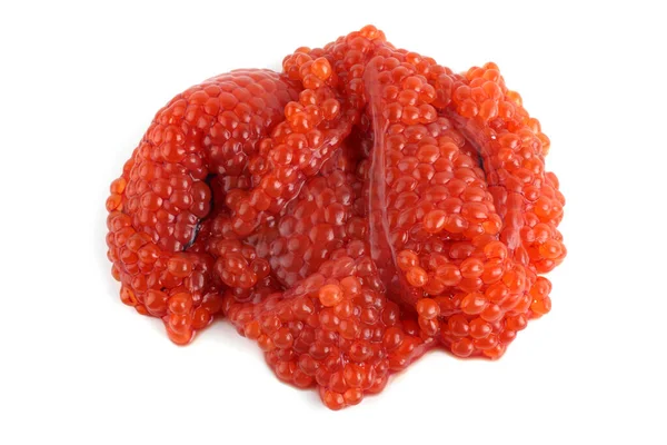 Caviar Vermelho Isolado Sobre Branco — Fotografia de Stock